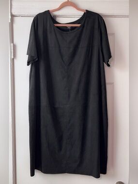 New XXL Black Suede Dress